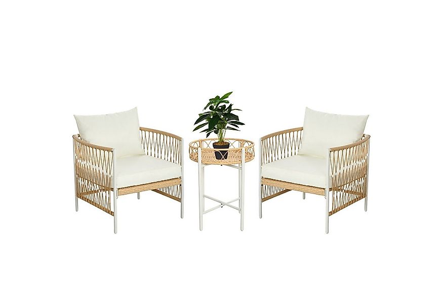Outsunny Gartenlounge-Set Rattan Gartenmöbel-Set Gartengarnitur mit 2 Garte günstig online kaufen