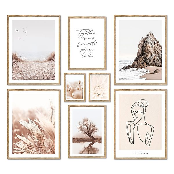 ARTFAVES Bilder-Collage Poster Set - BEIGE günstig online kaufen