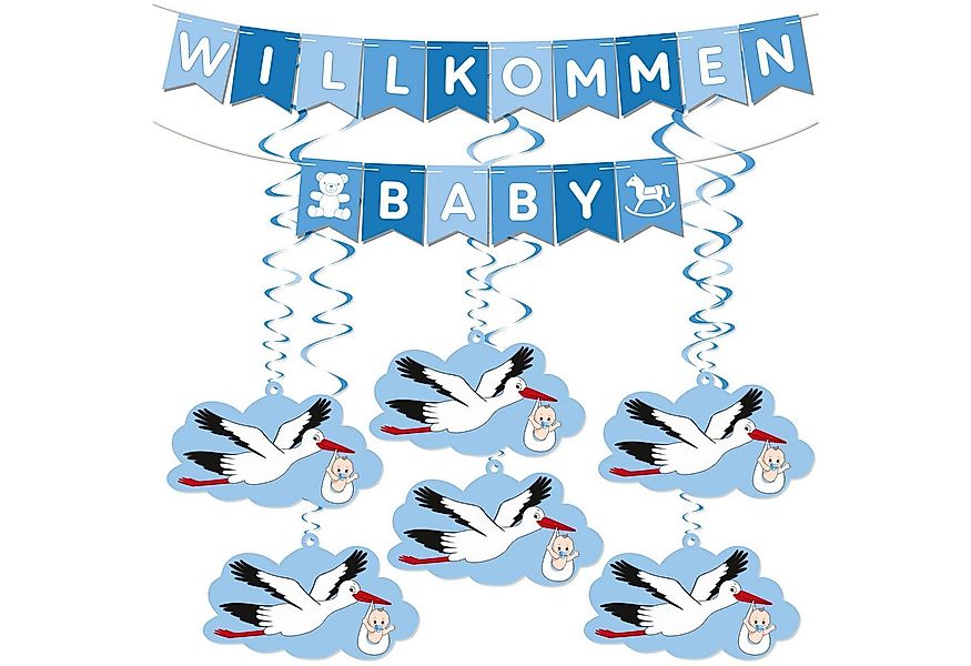 BRUBAKER Girlande Willkommen Baby Wimpelkette für Mädchen mit Storch Anhäng günstig online kaufen