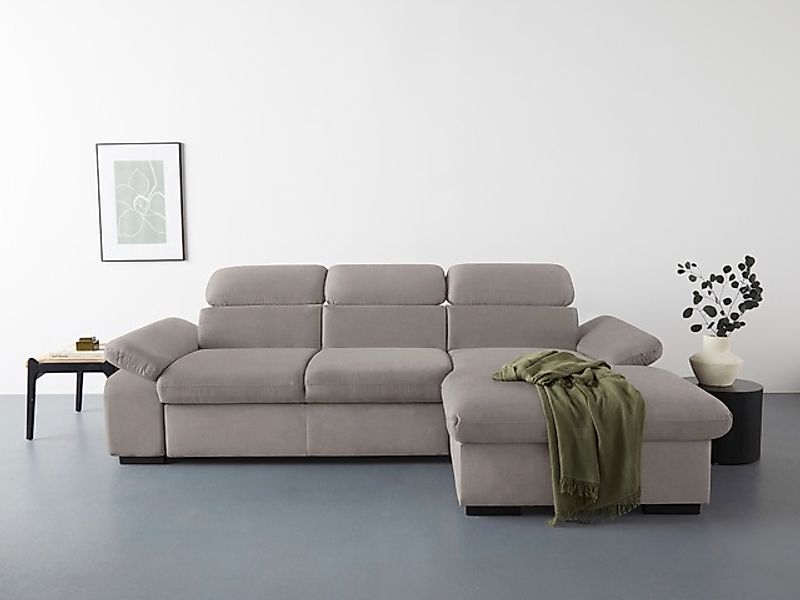 COTTA Ecksofa »Lola L-Form mit Kopfteilfunktion & Hocker«, (Set, mit Hocker günstig online kaufen