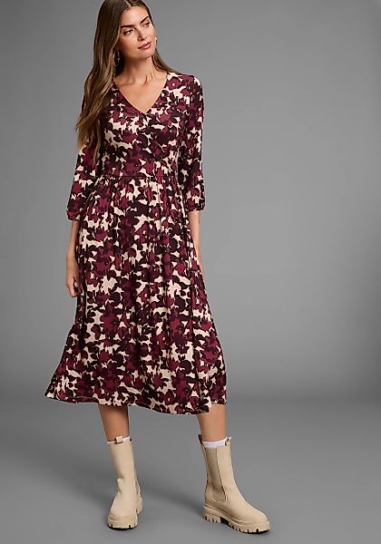 Laura Scott Midikleid wadenlanger Schnitt, aus Jersey, elastische Viskosemi günstig online kaufen