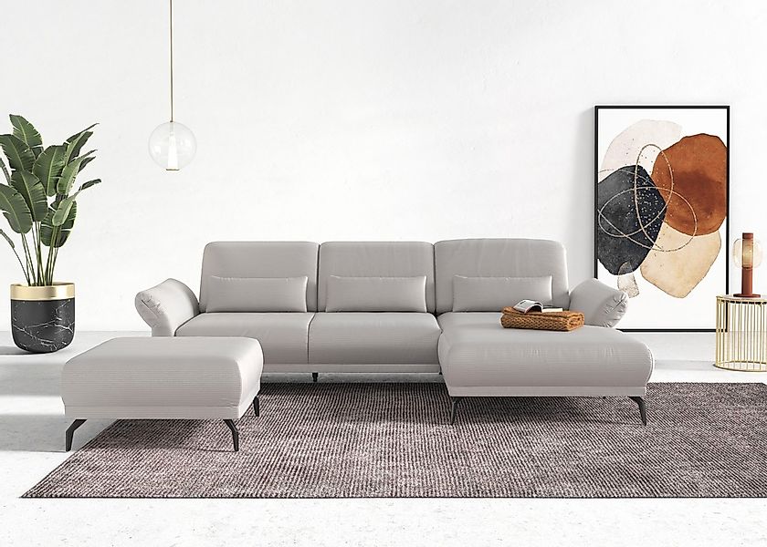 Home affaire Ecksofa "Coco L-Form" Sitztiefen-, Arm- und Kopfteilverstellun günstig online kaufen
