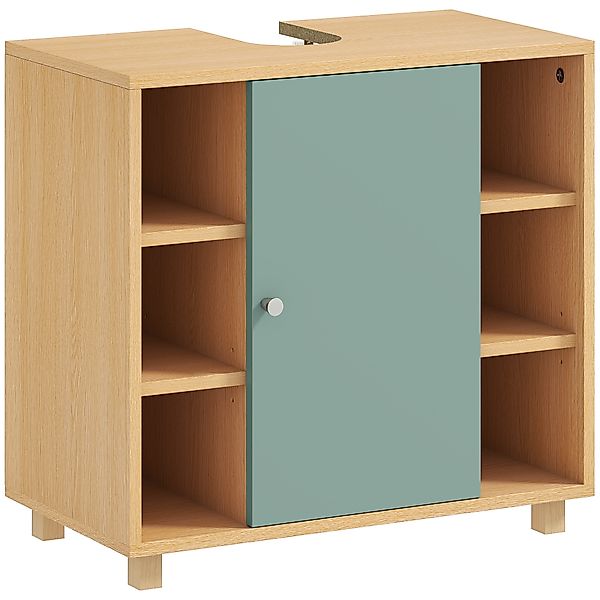 HOMCOM Waschbeckenunterschrank, Badezimmerunterschrank mit 6 offenen Regale günstig online kaufen