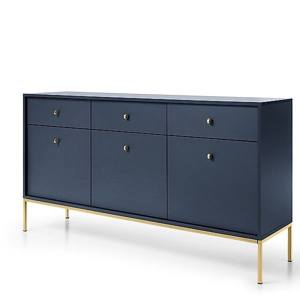 Lomadox Sideboard MALAGA-160, 154cm breit, marineblau, günstig online kaufen