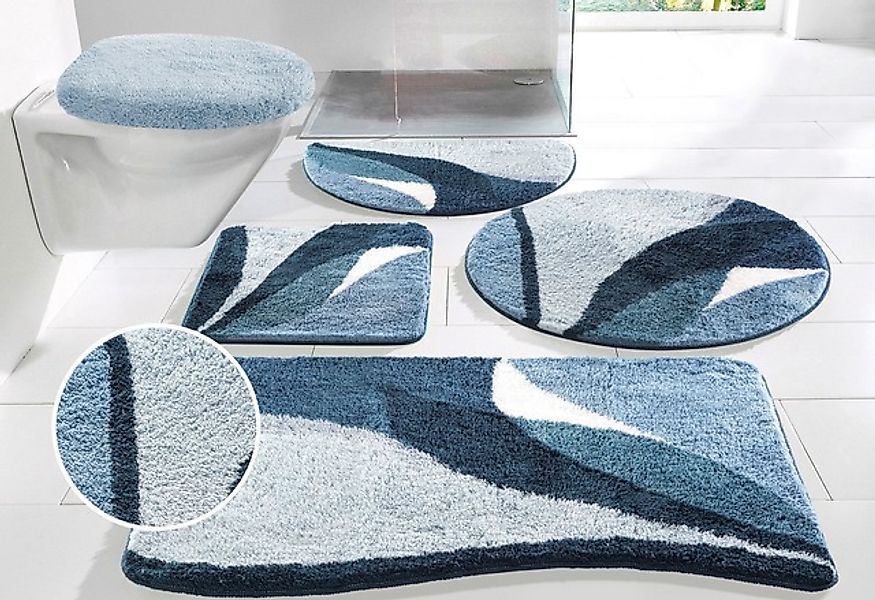 my home Badematte »Magnus, Badvorleger, Badezimmer Teppich«, rutschhemmend günstig online kaufen