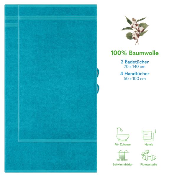 HAMMETEX Handtuch Set 6-teiliges Handtuch Set, günstig online kaufen