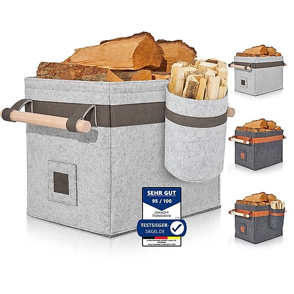 OAKAGE Kaminholzkorb Holzkorb für Kaminholz Feuerholzkorb günstig online kaufen
