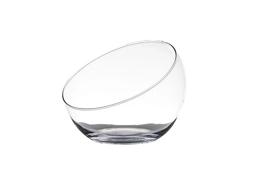 Hakbijl Glass Dekovase INNIS schräger Rand, Farbe: Transparent, Höhe: 15cm günstig online kaufen