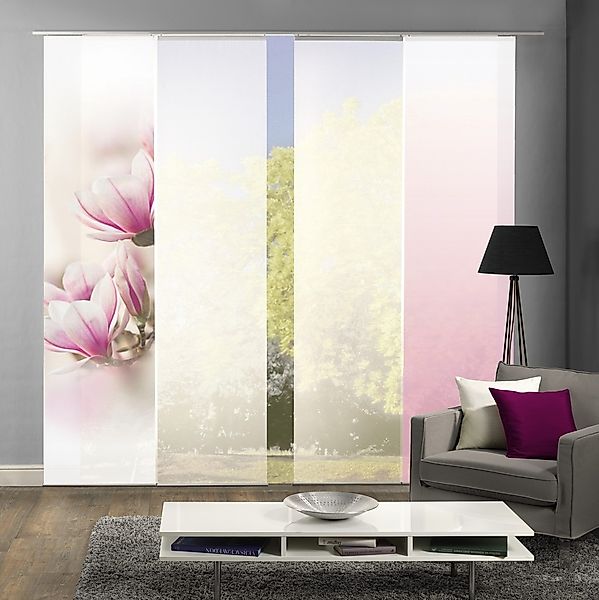HOME WOHNIDEEN Schiebegardine "MAGNONE" Klettband 4 tlg. HxB: 245x60, inkl. günstig online kaufen