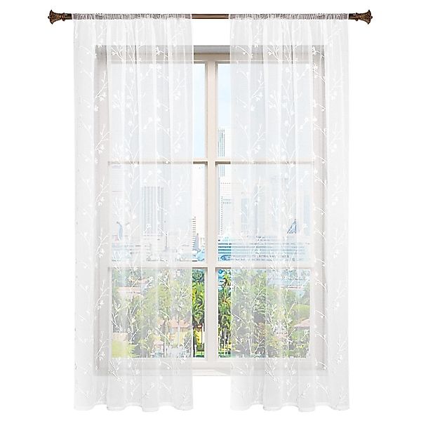 Woltu Gardine, (2 St), halbtransparent, transparent günstig online kaufen