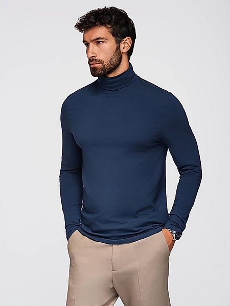 OMBRE Rollkragenpullover Unifarbenes Herren-Longsleeve mit Rollkragen günstig online kaufen