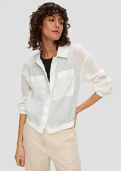 s.Oliver Langarmbluse Bluse Blusenjacke aus Leinen günstig online kaufen