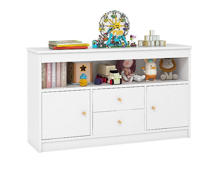 COSTWAY Spielzeugtruhe, Spielzeugschrank Kinder, Holz, 106 x 30 x 62 cm, We günstig online kaufen