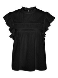 Vero Moda Blusenshirt "VMTRINE SL LACE TOP WVN NOOS" günstig online kaufen