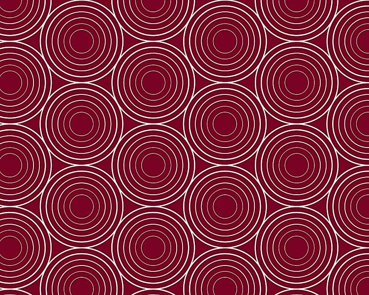 Fototapete "Kreise rot" 6,00x2,50 m / Strukturvlies Klassik günstig online kaufen