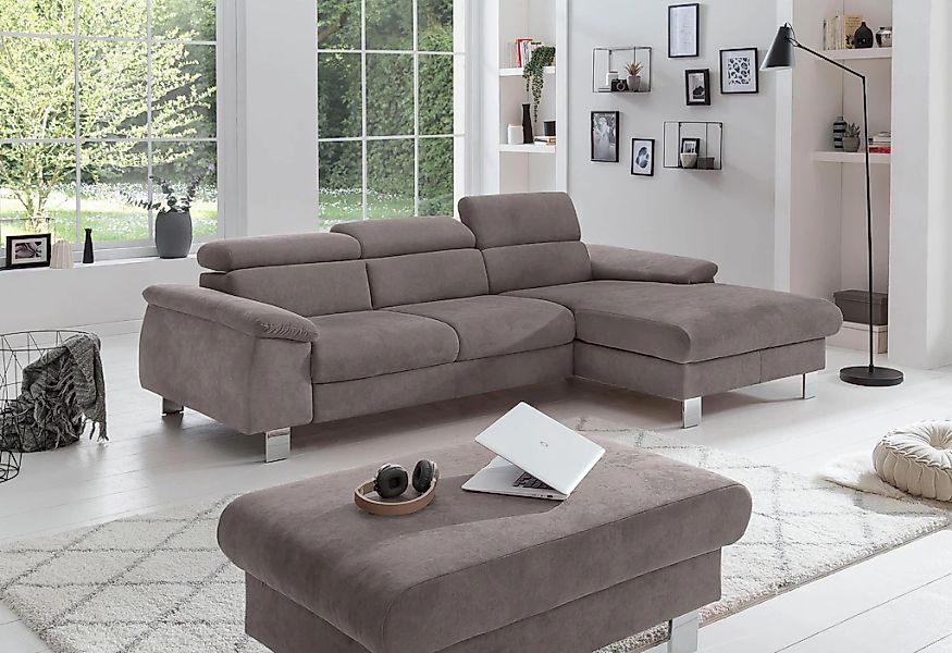 COTTA Polstergarnitur "Komaris L-Form", (Set), Set bestehend aus: Ecksofa m günstig online kaufen