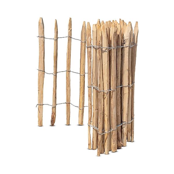 Stiltreu Französischer Premium Staketenzaun Kastanie 500 cm x 80 cm Lattena günstig online kaufen
