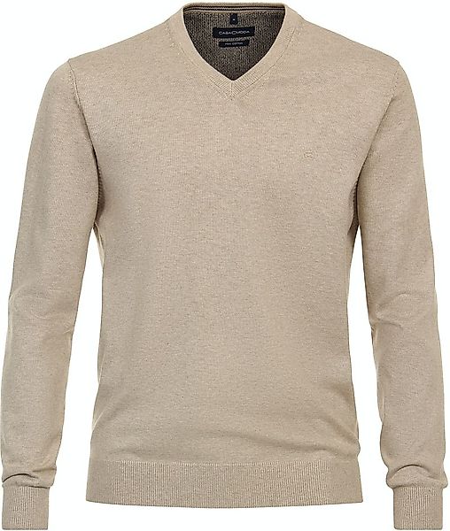 Casa Moda Pullover V-Ausschnitt Ecru - Größe 4XL günstig online kaufen