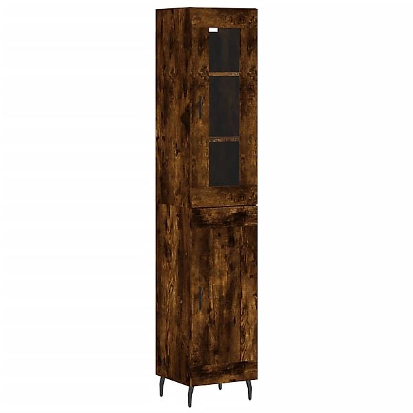 vidaXL Highboard Räuchereiche 34,5x34x180 cm Holzwerkstoff 3199510 günstig online kaufen