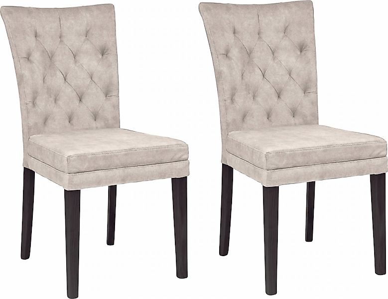 Home affaire 4-Fußstuhl "Colorado" (Set) 2 Stk. Samtvelours Beine aus Buche günstig online kaufen