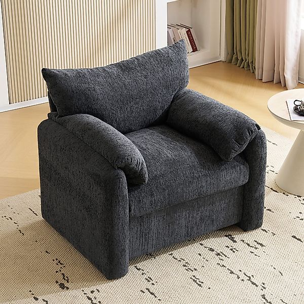 KLAM HOME Sessel Modernes Design Chenille-Stoff günstig online kaufen