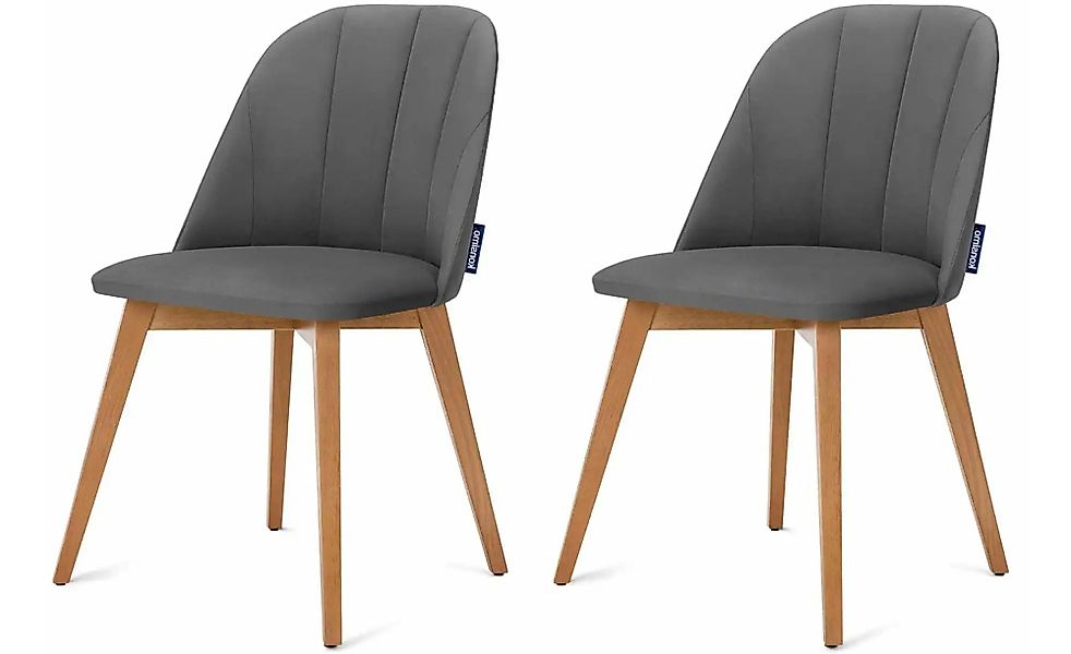 KONSIMO Polsterstuhl 2er-Set   ¦ grau ¦ Maße (cm): B: 48 H: 86 Stühle > Pol günstig online kaufen