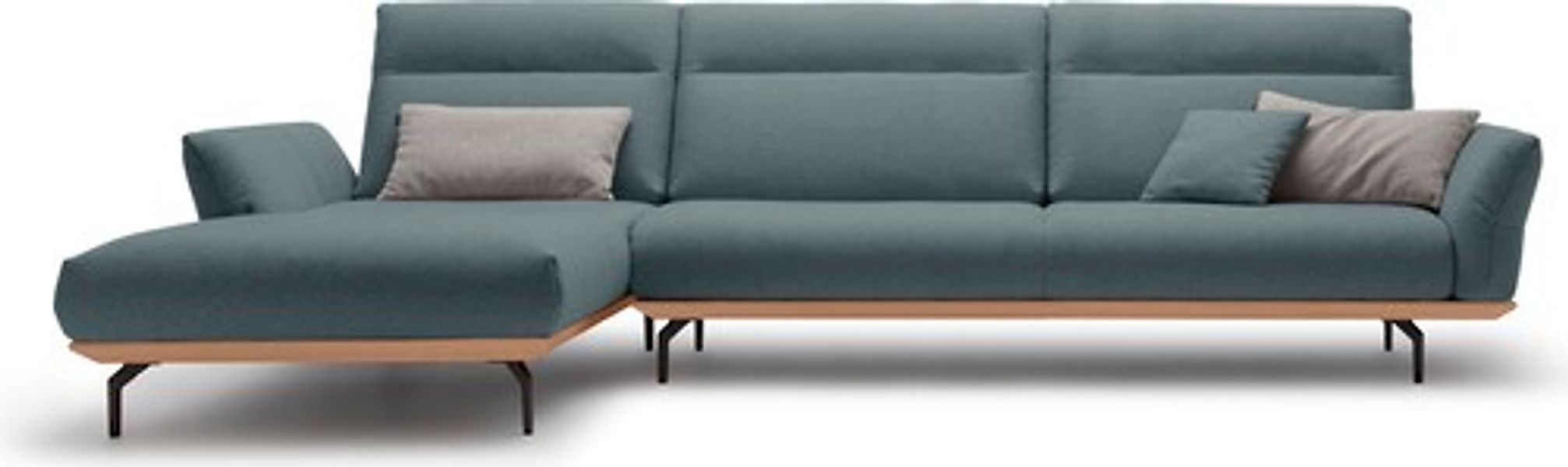 Creation BY ROLF BENZ Ecksofa »CR.460«, Sockel in Eiche, Winkelfüße in Umbr günstig online kaufen