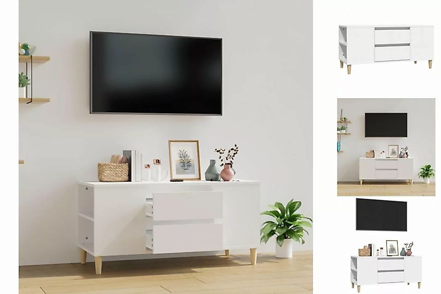 vidaXL TV-Schrank TV-Schrank Weiß 102x44,5x50 cm Holzwerkstoff TV-Lowboard günstig online kaufen