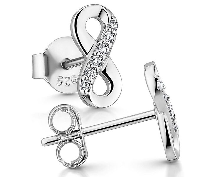 Materia Paar Creolen Damen Unendlichkeit / Infinity Zirkonia SO-410, 925 St günstig online kaufen