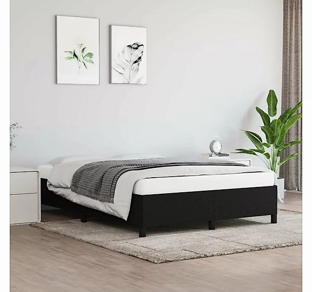 furnicato Bett Bettgestell Schwarz 140x200 cm Stoff günstig online kaufen