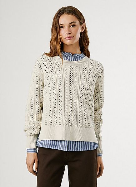 Pepe Jeans Strickpullover CANDIDE mit Lochmuster günstig online kaufen