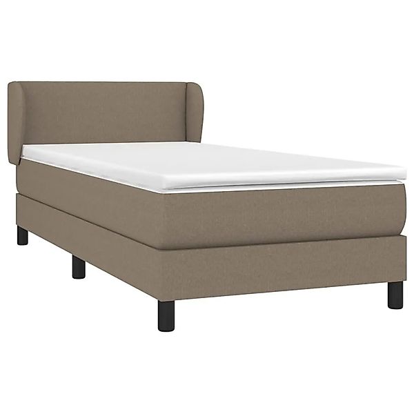 vidaXL Boxspringbett mit Matratze Taupe 100x200 cm Stoff 3126065 günstig online kaufen