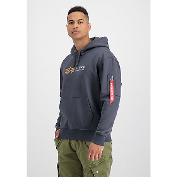 Alpha Industries  Sweatshirt Alpha Label Hoodie - greyblack günstig online kaufen