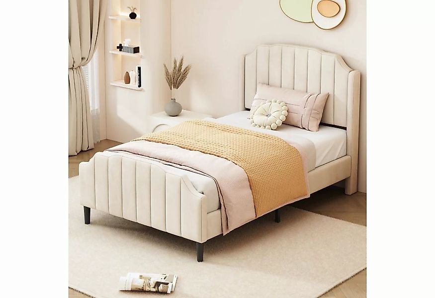WISHDOR Polsterbett Doppelbett Bett Funktionsbett Gästebett ohne Matratze 1 günstig online kaufen