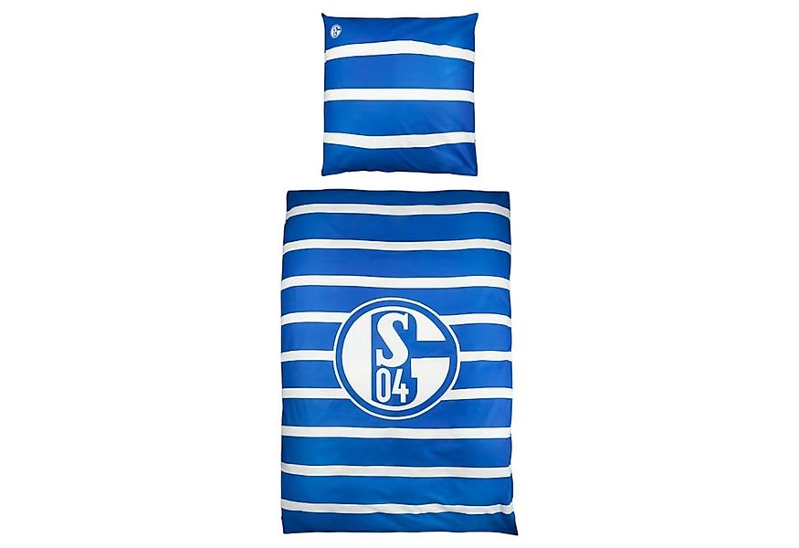 FC Schalke 04 Bettwäsche 200×135 cm Streifen 100 % Baumwolle, 100% Baumwoll günstig online kaufen