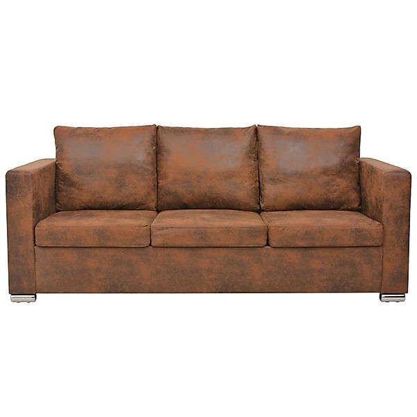 vidaXL 3-Sitzer Sofa 191 x 73 x 82 cm Künstliches Wildleder günstig online kaufen