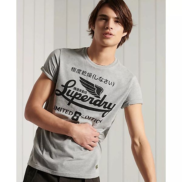 Superdry Military Graphic 185 Kurzarm T-shirt XL Grey Marl günstig online kaufen