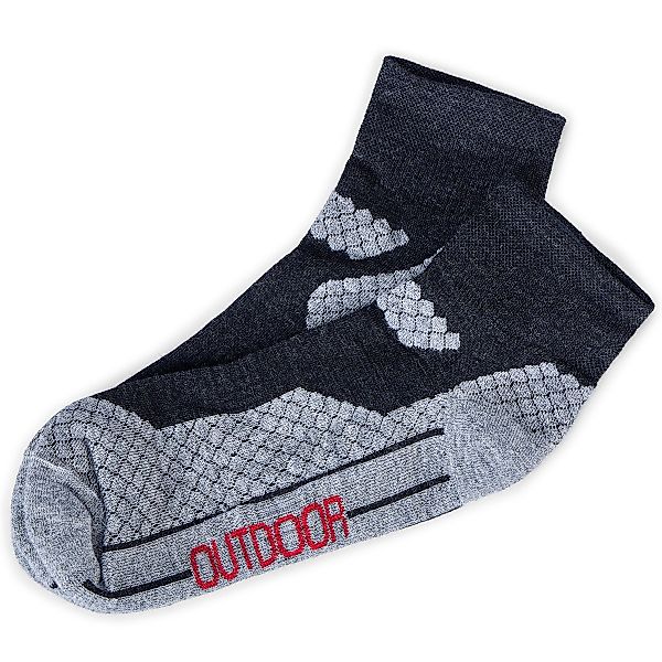 Lusana Trekking-Socke mit Polsterung, kurz Farbe anthrazit Größe: 45-47 günstig online kaufen