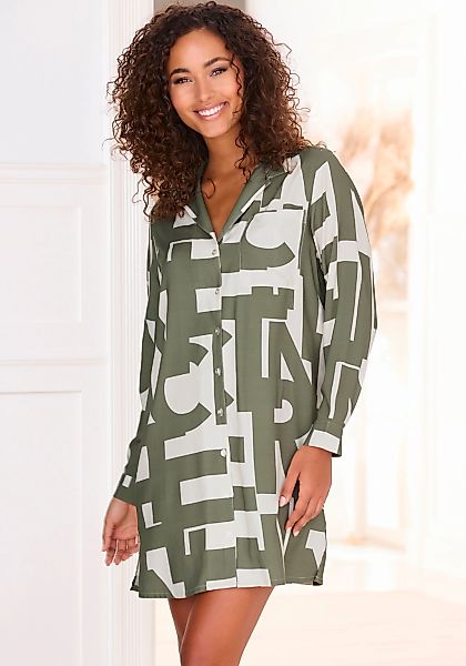 French Connection Nachthemd Brusttasche mit grafischem Muster günstig online kaufen