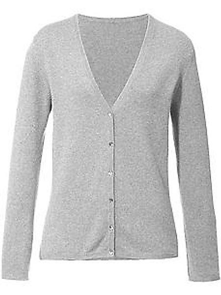 Strickjacke aus 100% Premium-Kaschmir Modell Cora Peter Hahn Cashmere grau günstig online kaufen