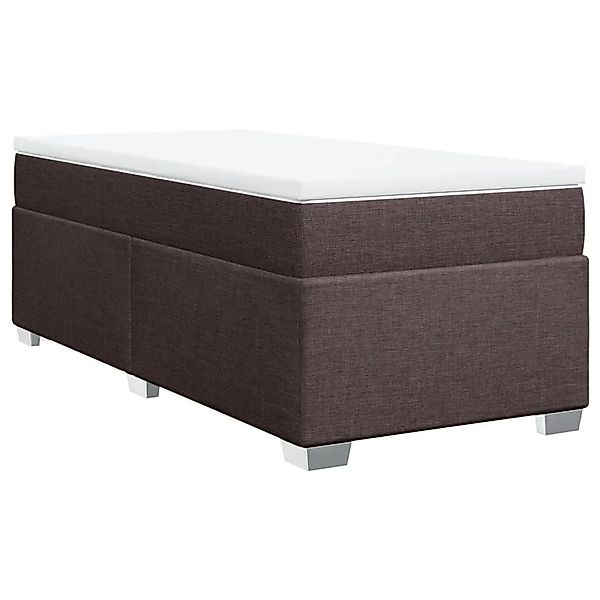vidaXL Boxspringbett mit Matratze Dunkelbraun 100x200 cm Stoff 3285112 günstig online kaufen