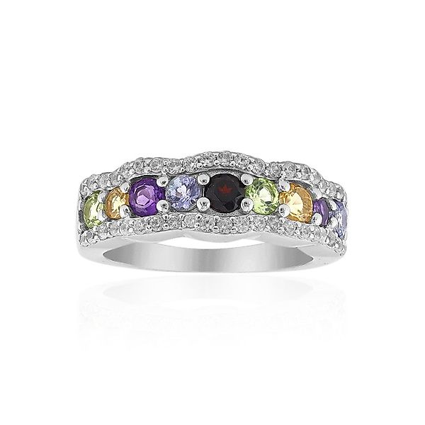Cavill Silberring Multicolor Edelstein-Mosaik 925 Silber günstig online kaufen