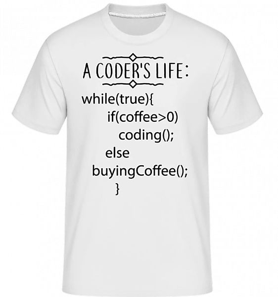 A Coder's Life Coffee · Shirtinator Männer T-Shirt günstig online kaufen