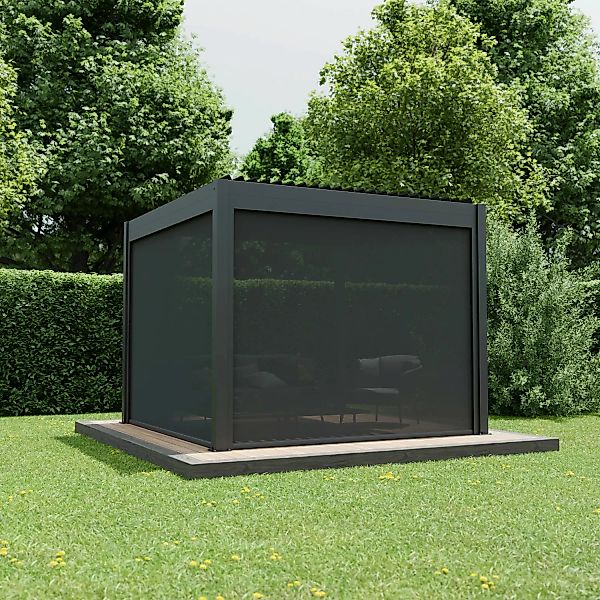 Ximax Seitenmarkise Aluminium Pergola 300 cm Dunkelgrau günstig online kaufen