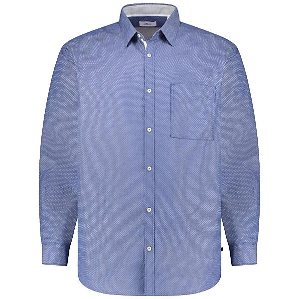 s.Oliver Freizeithemd aus Baumwolle Farbe blau Größe: 5XL günstig online kaufen