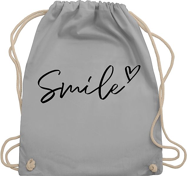 Shirtracer Turnbeutel Smile - Schriftzug, Sprüche günstig online kaufen