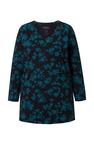 Ulla Popken Longshirt Longshirt Blüten A-Linie günstig online kaufen