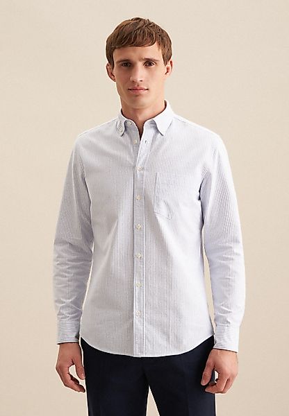 seidensticker Businesshemd, Slim Button-Down-Kragen Gestreift günstig online kaufen