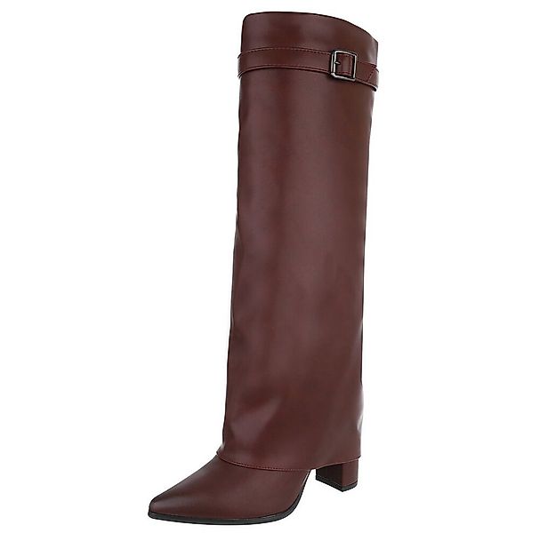 Ital-Design Modische Stiefel mit Blockabsatz und eleganten Details High-Hee günstig online kaufen