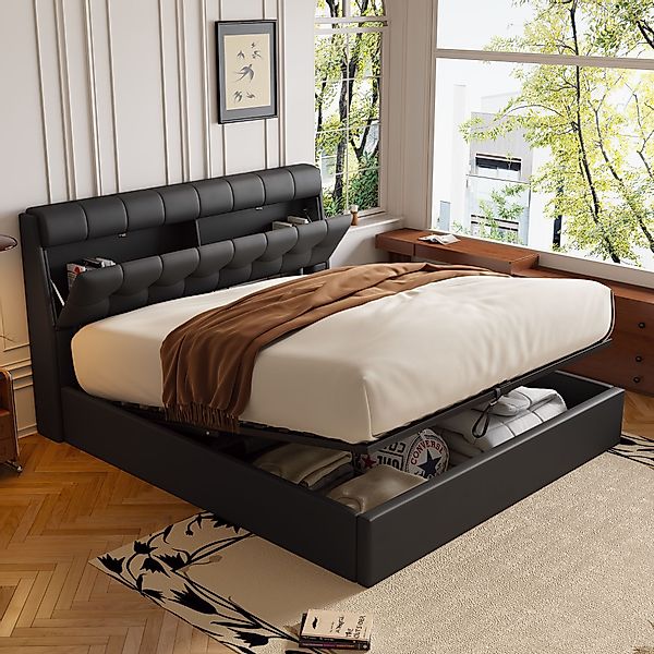 STILVORA Polsterbett 140x190 mit Bettkasten,Jugendbett Bettgestell günstig online kaufen